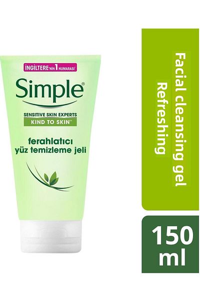 Simple Kind To Skin Refreshing Facial Cleansing Gel Vitamin B5 E Smooth and Healthy Skin 150 ml