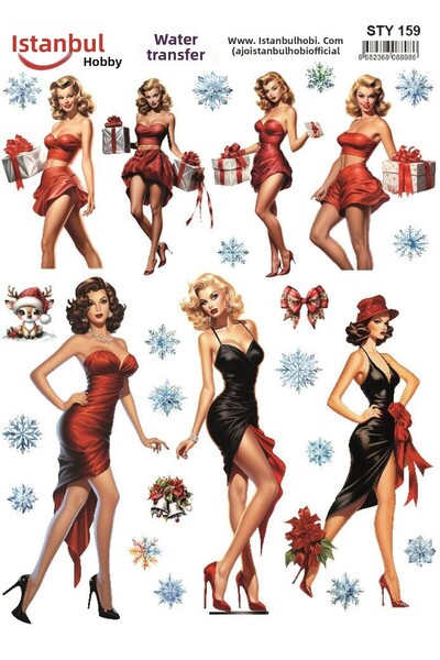 İstanbul Hobi نقل مائي للعام الجديد 25x35 سم STY159