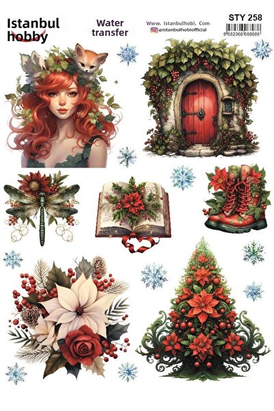 İstanbul Hobi نقل مائي للعام الجديد 25x35 سم STY258