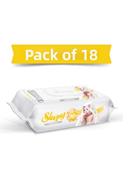 Sleepy مناديل مبللة للبشرة الحساسة × 18 قطعة