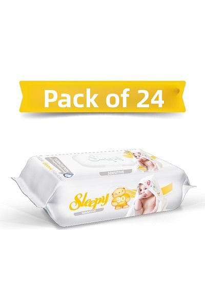Sleepy Wet Wipes 90 Pcs Sensitive 24 Pcs Pack 2160 Sheets