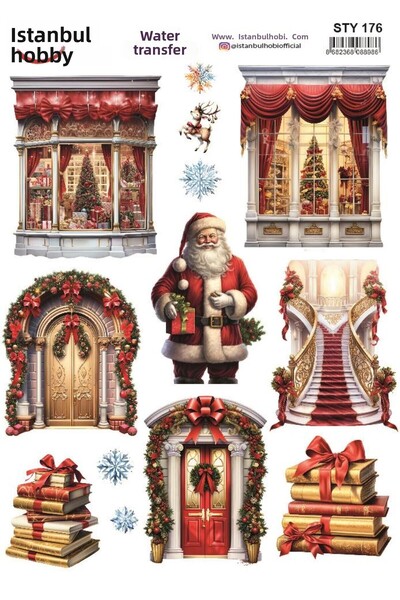 İstanbul Hobi نقل مائي للعام الجديد 25x35 سم STY176