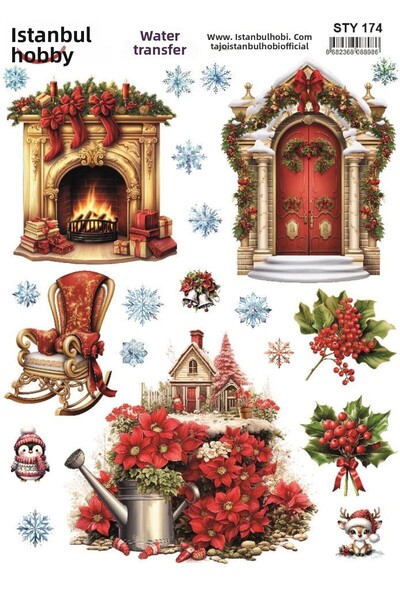 İstanbul Hobi نقل مائي للعام الجديد 25x35 سم STY174