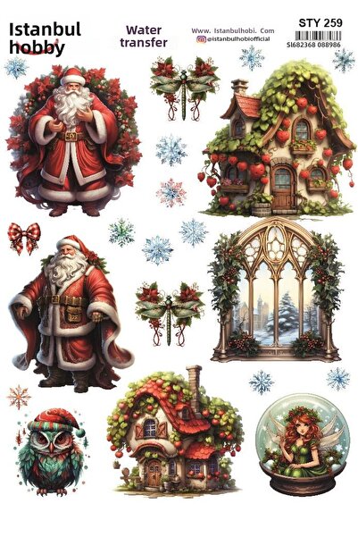 İstanbul Hobi نقل مائي للعام الجديد 25x35 سم STY259