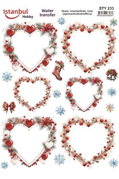 İstanbul Hobi نقل مائي للعام الجديد 25x35 سم STY233