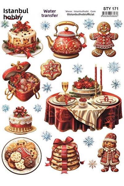 İstanbul Hobi نقل مائي للعام الجديد 25x35 سم STY171