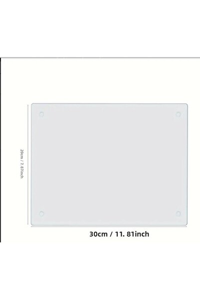 Maya Tempered Glass Vegetable Fruit Chopping Board, Oval Edges, Antibacterial 20 X 30 cm Size