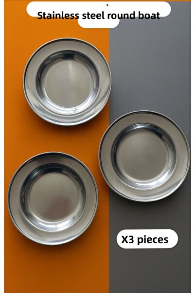 Metler 3 Pieces 24 cm Stainless Steel Kayak Plates |   Pit Dinner Plate |   P...