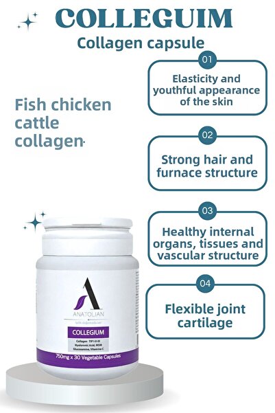 COLLEGIUM كبسولة الكولاجين والنوع 1-2-3 والسمك والدجاج والماشية والعضلات والع...
