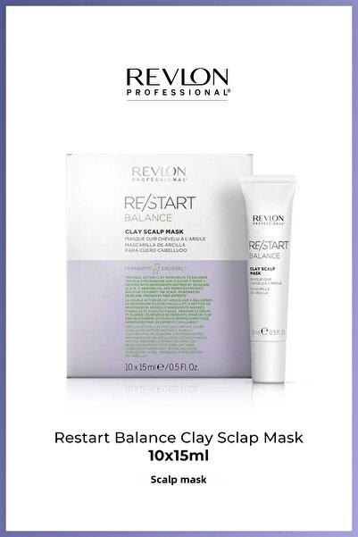 Revlon Professional قناع RESTART Balance للعناية بفروة الرأس بالطين 15 مل × 10