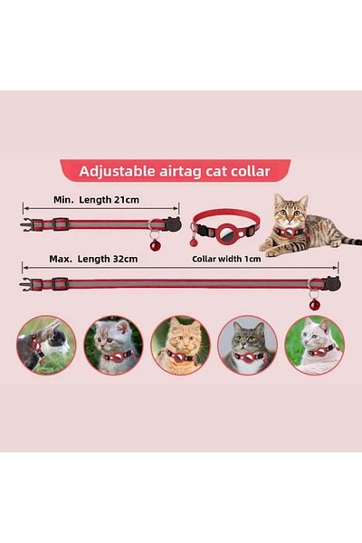 FloriaShopping Cat Collar with Airtag Compatible Holder