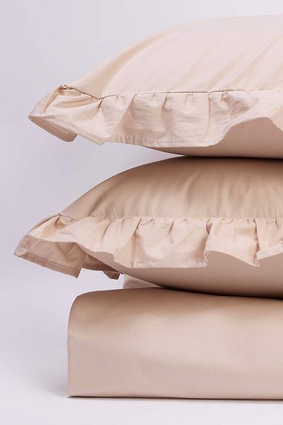 Trendyol Collection Double 100% Cotton Ruffled Duvet Cover & 2 Pillowcase Set