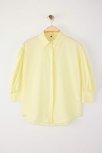 Trendyol Collection Yellow Balloon Sleeve Shirt Twoss25Go00173