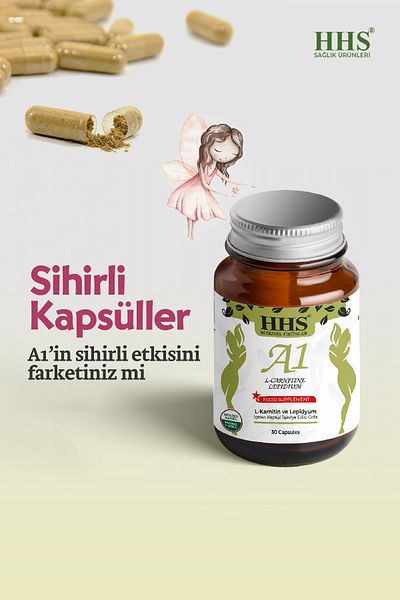 HHS DOĞAL BİTKİSEL ÜRÜNLER A1 L-Carnitine Lepidium Herbal Diet Capsule