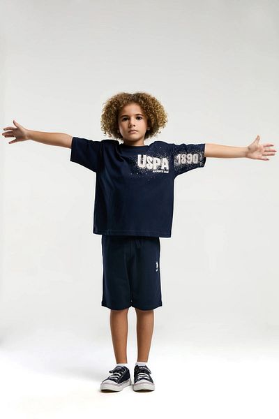 U.S. Polo Assn. BOY'S BERMUDA SUIT - NAVY BLUE