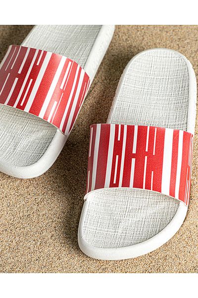 English Home Red Marine Stripe Women's Beach Slippers