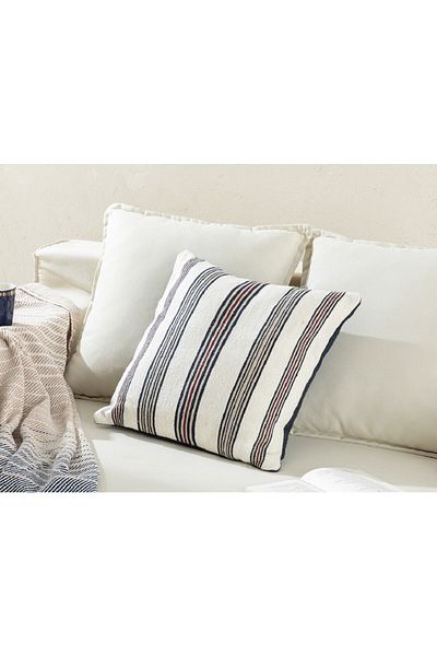 English Home Alianne Woven Throw Pillow Cover 45x45 Cm Ecru