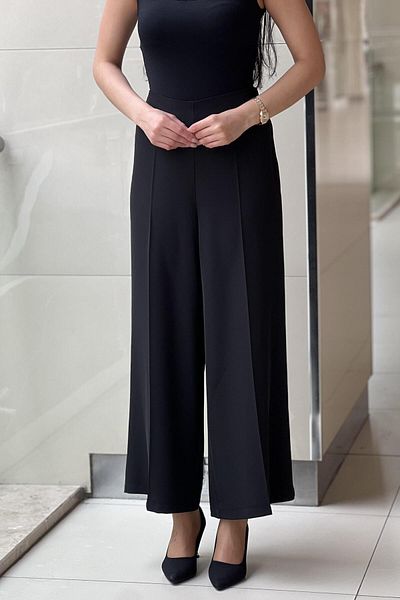 sentez giyim Synthesis Short Wide Leg Pants with Elastic Back