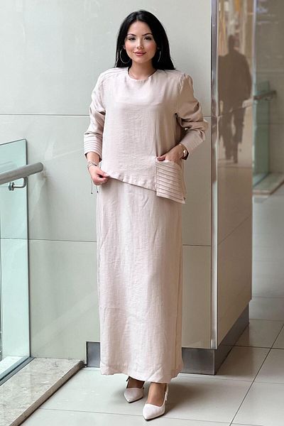 Nuss Double Dress with Ribbed Sleeveless Dress