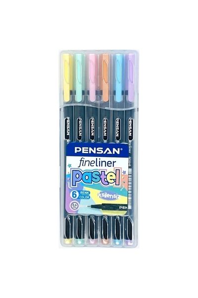 Pensan 6200 Fineliner 6 Lı Pastel Pvc Kutu