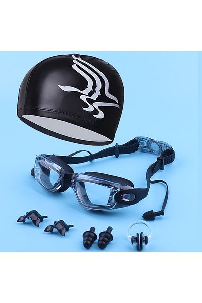 Generic Swimming Goggles (INCLUDING SWIMMING CAP AND EARPLUGS) Swimming Set