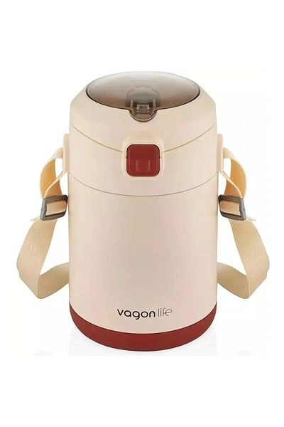 Vagonlife صندوق غداء فولاذي - صندوق غداء بمقصورتين مع معدن ذو سرعة واحدة BL10081 1800ML