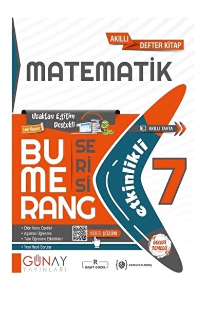 Günay Yayınları 7. Sınıf Matematik Etkinlikli Bumerang Serisi