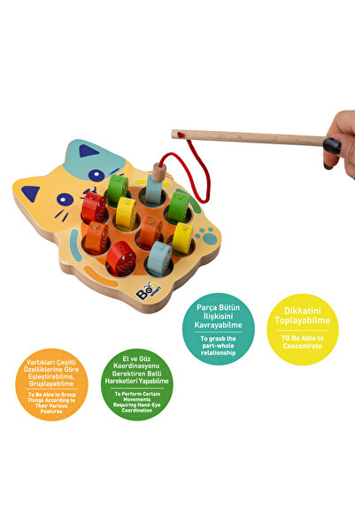 Bee Smart Balık Tutma Oyunu Eğlenceli Montessori Oyuncak Motor Gelişimi