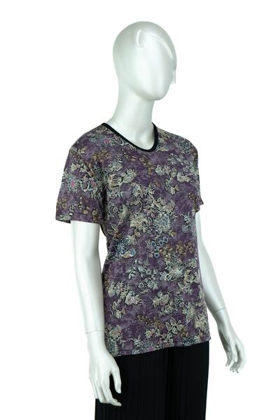 Oppland Жіноча блуза з квітковим візерунком, легка, з V-подібним вирізом, кор...