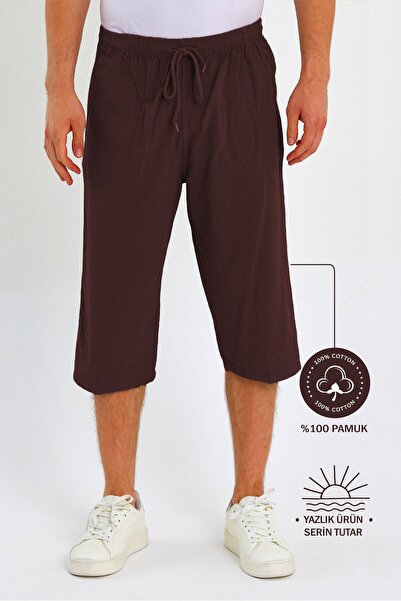 Dechers Men's Regular 100% Cotton Linen Look Capri Dc204
