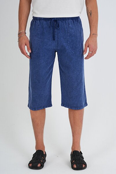 Dechers Erkek Regular %100 Pamuk Keten Görünümlü Kapri DC204