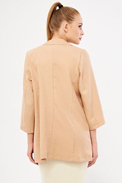 armonika Γυναικείο μπουφάν μπεζ Pocket Oversize ARM-24Y 001115