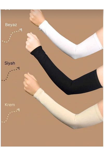 LUSSURİA 3 ζευγάρια μανίκια πολλαπλών χρήσεων Sandy Lycra χτενισμένα βαμβακερά