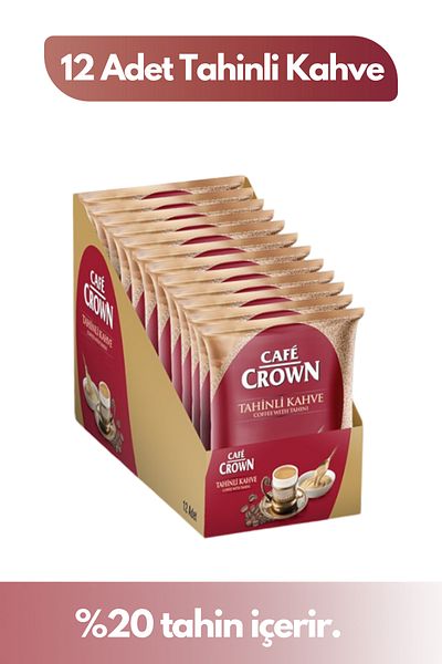 Cafe Crown Tahini Turkish Coffee 100Gr X 12 Pieces
