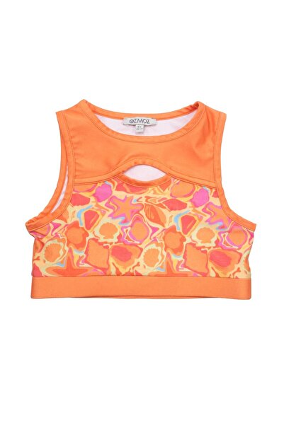 Ozmoz By Mukadder Özden +50 Uv Protection Orange Girl's Crop Bikini