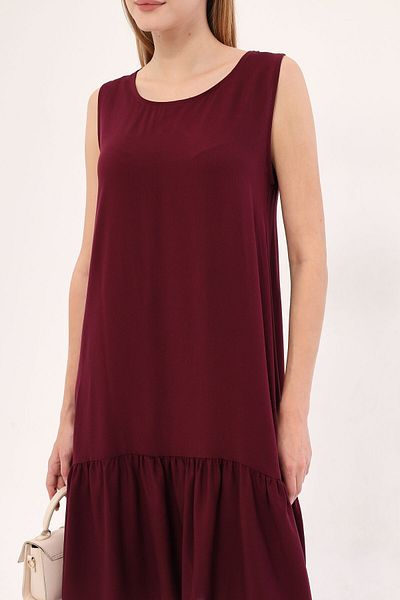 armonika Γυναικεία σκούρα Claret Red Αμάνικη φούστα με βολάν ΦΟΡΕΜΑ ARM-18Y001156