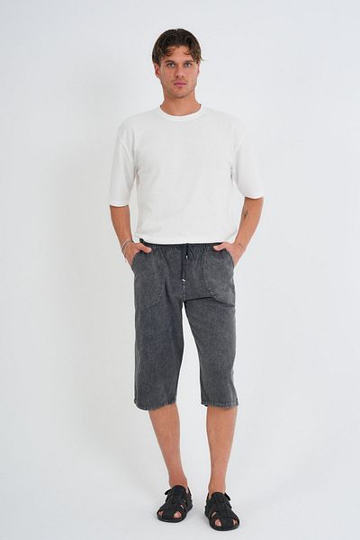 Dechers Ανδρικό Plus Size 100% βαμβακερό λινό Capri E203