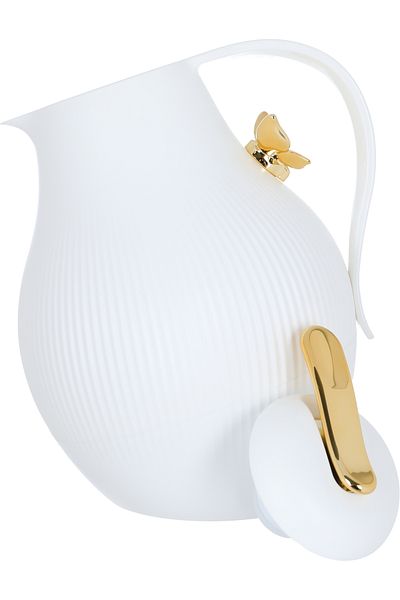 Alsaif Gallery Dora White Golden Butterfly Thermos 1.5 Liters