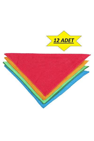 Fanatik Mikrofiber Mutfak Cam Ve Ayna Temizlik Bezi Iz Bırakmaz 40 X 40 Cm - 12 Adet