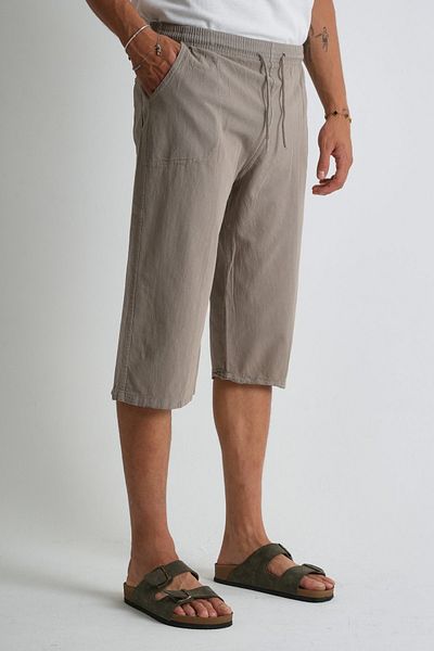Dechers Ανδρικό Plus Size 100% βαμβακερό λινό Capri E203