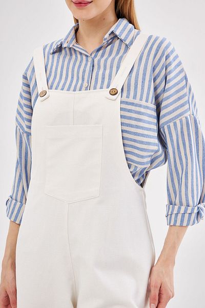 armonika Dámská bílá zahradnická kombinéza ARM-20K 001117