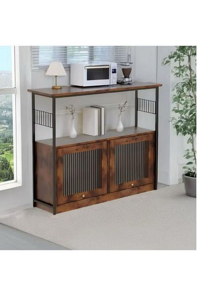 Generic Coffee Corner Cabinet, Sideboard, Large Capacity Buffet Cabinet for Living Room, Kitchen, Office