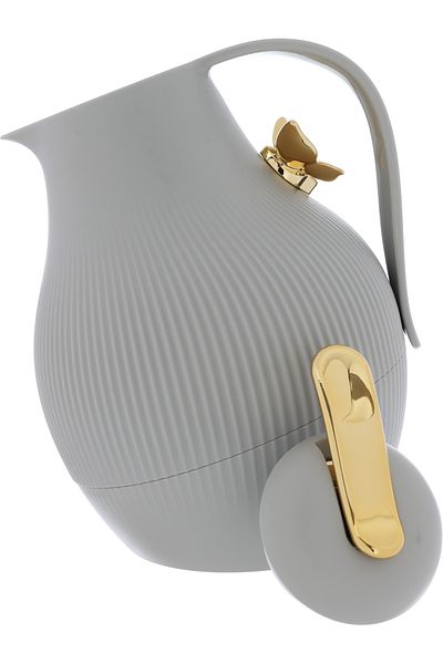 Alsaif Gallery Dora Thermos Dark Gray Golden Butterfly 1 Liter