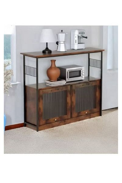 Generic Coffee Corner Cabinet, Sideboard, Large Capacity Buffet Cabinet for Living Room, Kitchen, Office