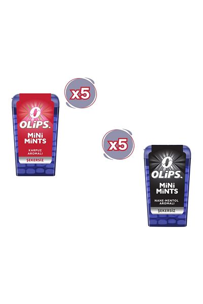 Olips Mini Mints Watermelon - Mint&Menthol Flavored Candy Pack - 10 Pieces