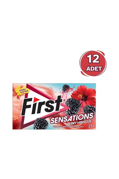 First Sensations Berry Hibiscus Flavored Gum 27Gr-12 Pcs