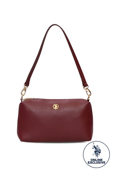 U.S. Polo Assn. Geantă de umăr de damă roșie Claret Us3247 Exclusiv online