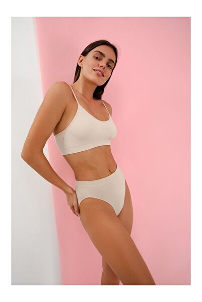 MİSTİRİK Μοντέλο Pisun με λεπτές τιράντες, εύκαμπτο και άνετο υφασμάτινο μπουστάκι με επένδυση, χρώμα δέρματος