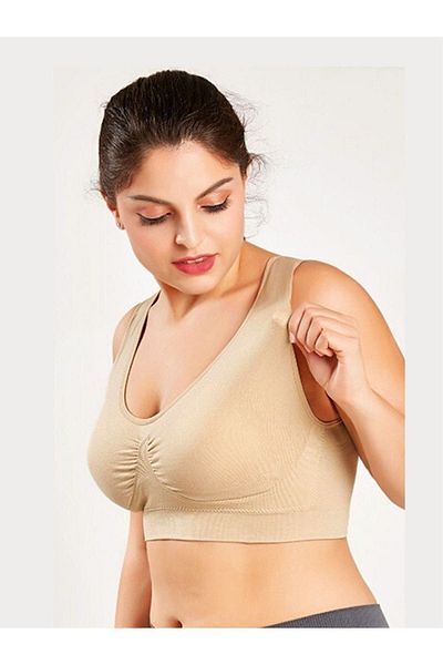 MİSTİRİK Σουτιέν Panax Model Anti-Sagging Corset Δεν αφήνει ίχνη Χρώμα δέρματος σουτιέν με μαξιλαράκι χωρίς ραφή
