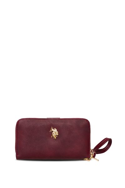 U.S. Polo Assn. Бордо дамска чанта клъч Usc25739